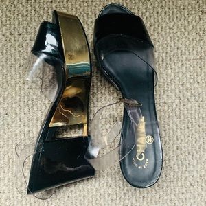 CHANEL PVC Platform Wedges